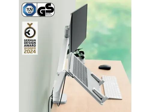 Monitor en laptoparm 2 Schermen Leitz Ergo grijs