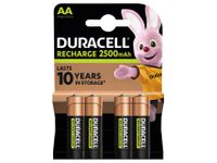 Batterij Oplaadbaar Duracell 4x AA 2500Mah Ultra