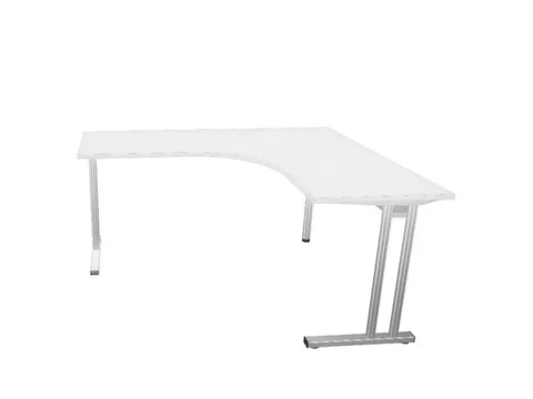 bureau in vrije vorm,HxBxD 740x1600x1400mm,vrije vorm,Bl-wit