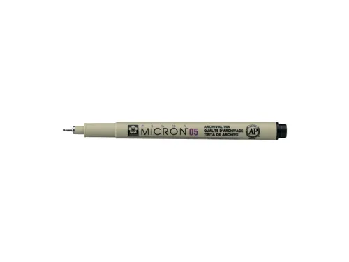 Fineliner Sakura pigma micron 05 zwart 0.45mm