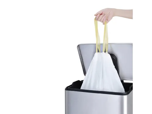 Afvalzak EKO MDPE type D met trekband 55x55cm 18-21 Liter wit