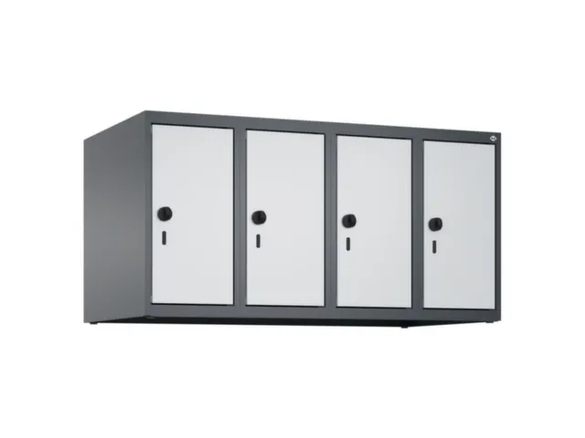 opzetkast,v. locker,4vak.,vak B 250mm,HxBxD 500x1000x500mm,vleugeldeur