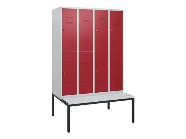Dubbeldekse dekenkist,HxBxD 1950x1200x815mm,4x2vak.,vak B 300mm