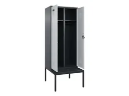 locker met bank,voor scheiding van kleding,HxBxD 2120x800x815mm,2vak