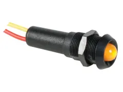 Led Lamp 12V Geel - Zwarte Behuizing