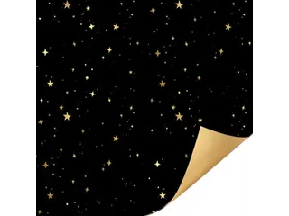 Geschenkpapier Kerst 70cmx2m assorti zwart/wit/goud - 3