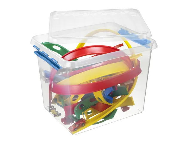 Q-line opbergbox 52L transparant blauw - 50x40x38cm