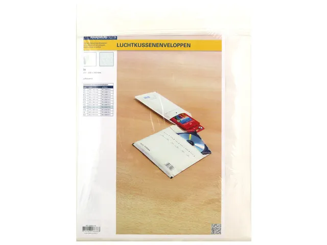 Luchtkussenenvelop Raadhuis 230x340mm G17 wit plakstrip krimp a 5 stuk