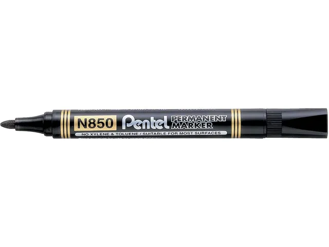 Pentel N850-A Permanent marker Ronde punt 4,2mm Zwart