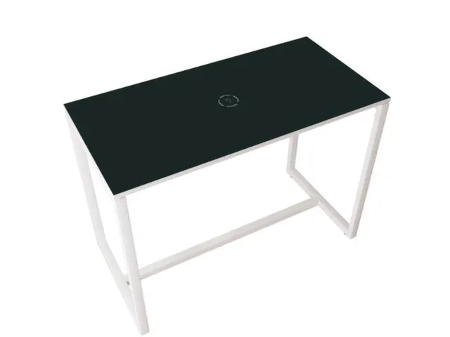 statafel,HxBxD 1080x1040x500mm,rechthoekig,zijgestel wit,blad wit