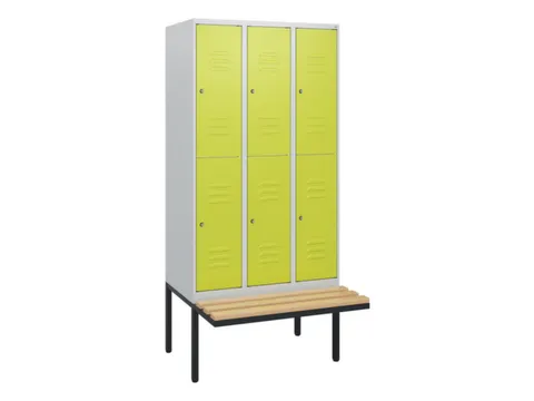 Dubbeldekse dekenkist,HxBxD 1950x900x815mm,3x2vak.,vak B 300mm