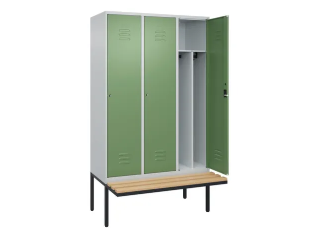 locker voor scheiding van kleding,HxBxD 2120x1200x815mm,3vak