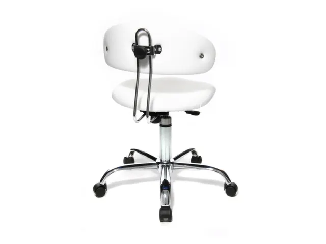 siège d'atelier pivotant,assise blanc,assise HxlxP 430-510x440x400mm