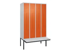 Z-garderobekast,HxBxD 2120x1200x815mm,8vak,vak B 300mm,cil.-slot