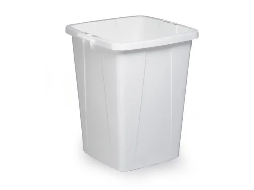 Vierkante Afvalbak Durabin 90 Liter Wit