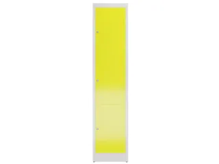 Lockerkast 1800x415x500mm 1x3 vakken cilinderslot, sokkel, RAL1018 - 2