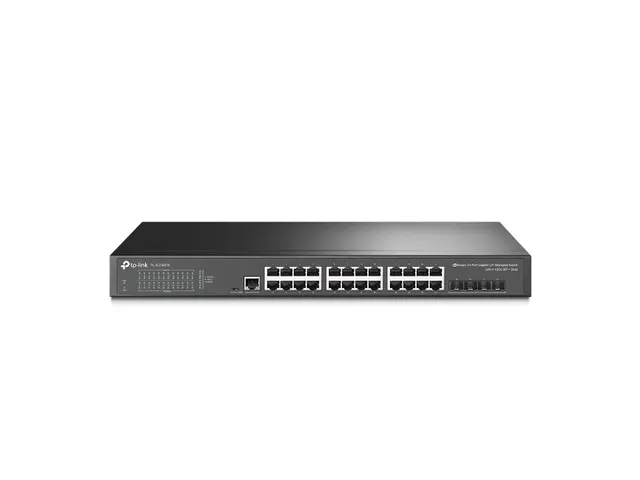 JetStream 24-poorts Gigabit Switch met 4 10GE SFP+-poorten en L2+-behe