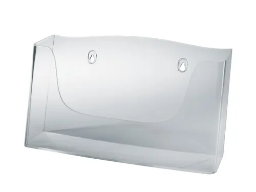 Folderhouder Sigel wandmodel A4 liggend transparant acryl 1 vak