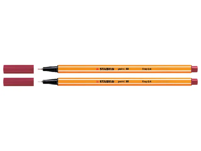 Fineliner STABILO point 88/50 donker rood 0.4mm