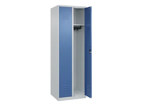 locker,HxBxD 1850x600x500mm,2vak,vak B 300mm,cil.-slot,staand op vloer