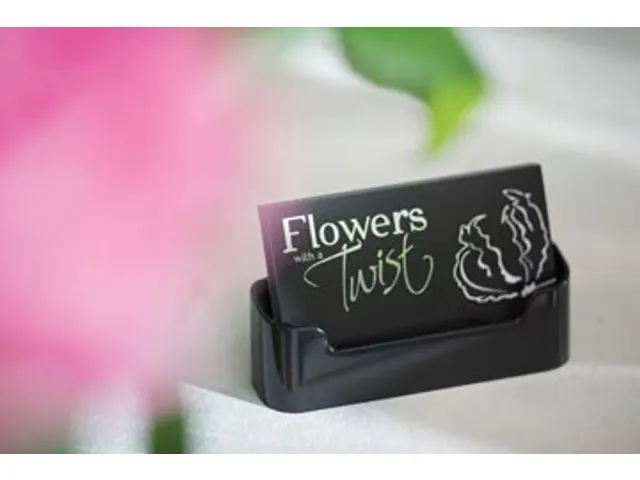 Visitekaarthouder 1 opbergvak, zwart