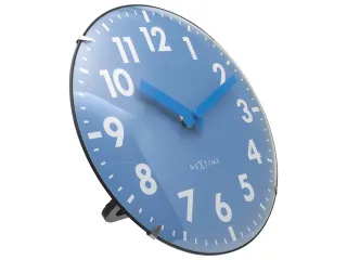 Tafelklok Nextime Duomo Mini 20 cm blauw gebolde glazen lens - 3