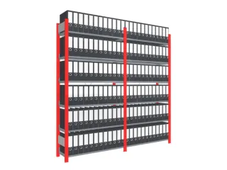 dossierstelling,basis+1xaanbouw,HxBxD 2000x2070x335mm,vaklast 60kg - 1