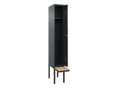 locker met bank,HxBxD 2120x300x815mm,1vak,vak B 300mm,cilinderslot