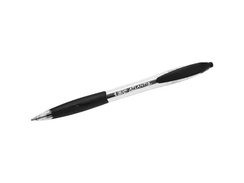 Balpen Bic Atlantis classic grip clic medium zwart