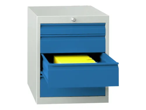 ladekast HxBxD 600x500x600mm 4laden slot RAL7035 front RAL5012
