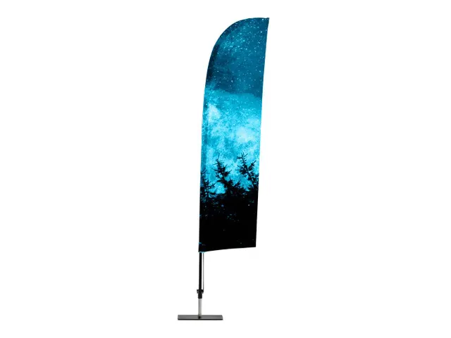 Drapeau Promo Flexible avec socle en acier