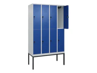 dubbeldekse locker,HxBxD 2120x1200x500mm,4x2vak.,vak B 300mm - 2