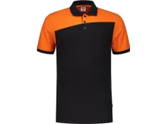 Polo Tricorp Bicolor coutures 202006, noir/orange, taille L, la piece