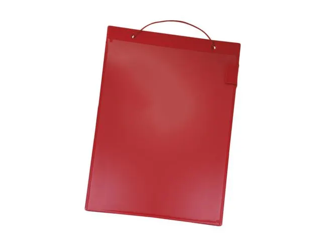 Ordermappen Kunststof Plaat Met Afdekking Din A4 Rood