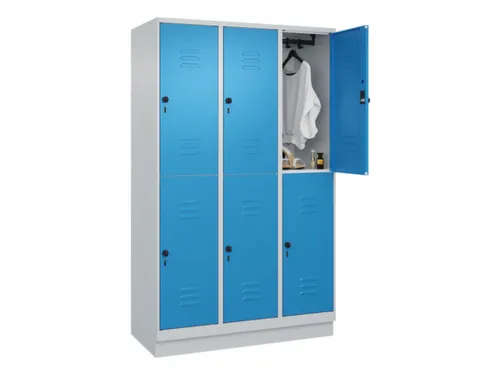 dubbeldekse locker,HxBxD 1950x1200x500mm,3x2vak.,vak B 400mm