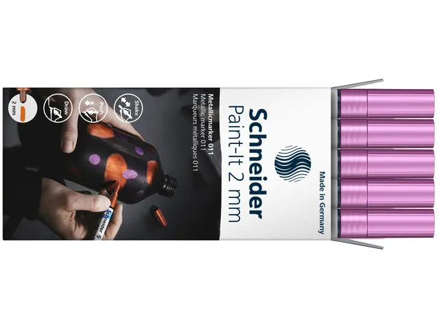Metallic marker Schneider Paint-It 011 2mm paars metallic