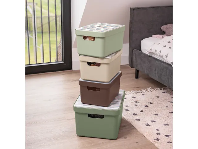 Sigma Home opbergbox 32L beige - 44,5x34,5x24,3cm