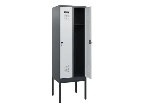 schoollocker,HxBxD 1950x600x500mm,2vak,vak B 300mm,draaigrendel