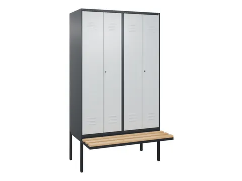 locker voor scheiding van kleding,HxBxD 2120x1200x815mm,4vak