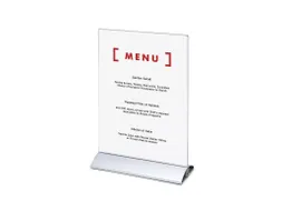 Menukaarthouder IEZZY staand A4 aluminium voet