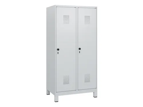 schoollocker,HxBxD 1630x800x500mm,2vak,vak B 400mm,draaigrendel,voeten