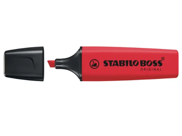 Markeerstift STABILO Boss 70/48 echt rood 15 stuks