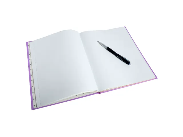 Livre d'or 100 pages tranche or - Format 27x22cm - AQUAREL - Mauve
