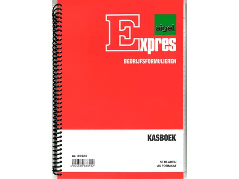 Spiraal gebonden kasboek Sigel A5 staand 50 blad