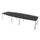 vergadertafel,HxBxD 740x3600x1400mm,vatvormig,CC-zwart