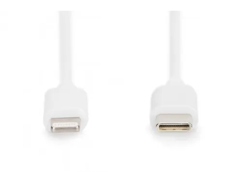 Gegevens-/oplaadkabel Lightning USB-C M/M 1m PVC MFI Wit 20V/3A 60W