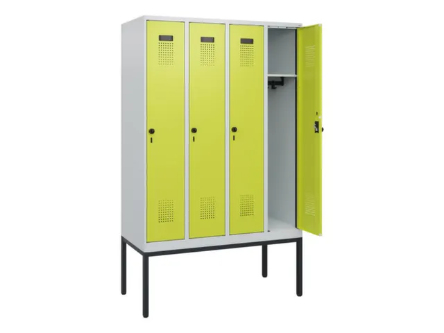 schoollocker,HxBxD 1950x1200x500mm,4vak,vak B 300mm,draaigrendel