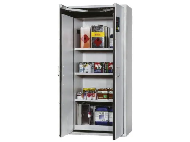 Veiligheidskast 1968x616x896mm Ral7035 Brandbare/giftige Stoffen