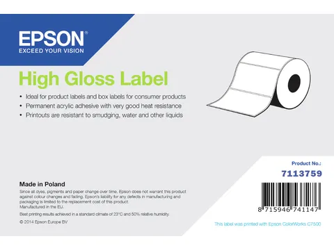 Epson High Gloss Label 7113759 102x76mm