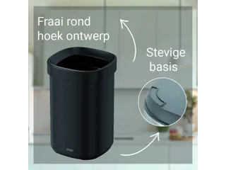 Afvalbak Desq 6112.09 Open inworp 20 liter Metaal Zwart - 5